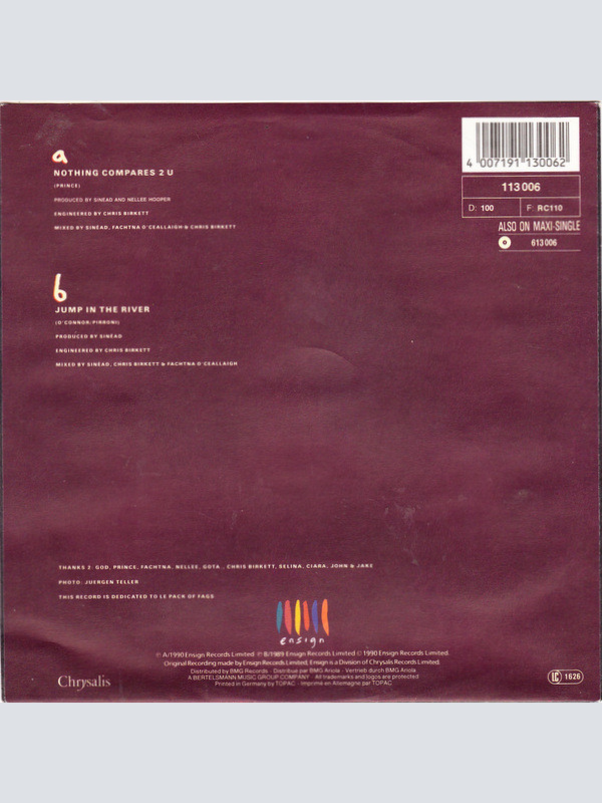 Vinyl / Sinéad O'Connor - Nothing Compares 2 U