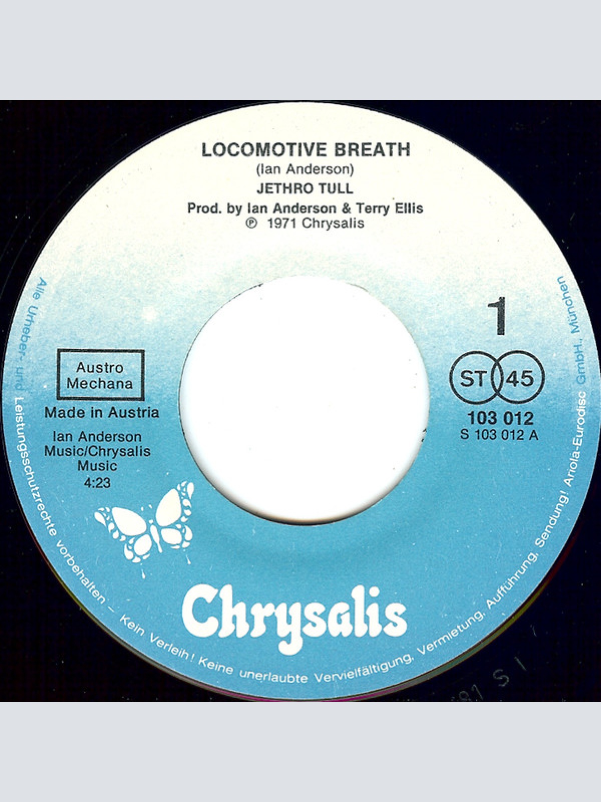 Vinyl / Jethro Tull - Locomotive Breath / Bouree