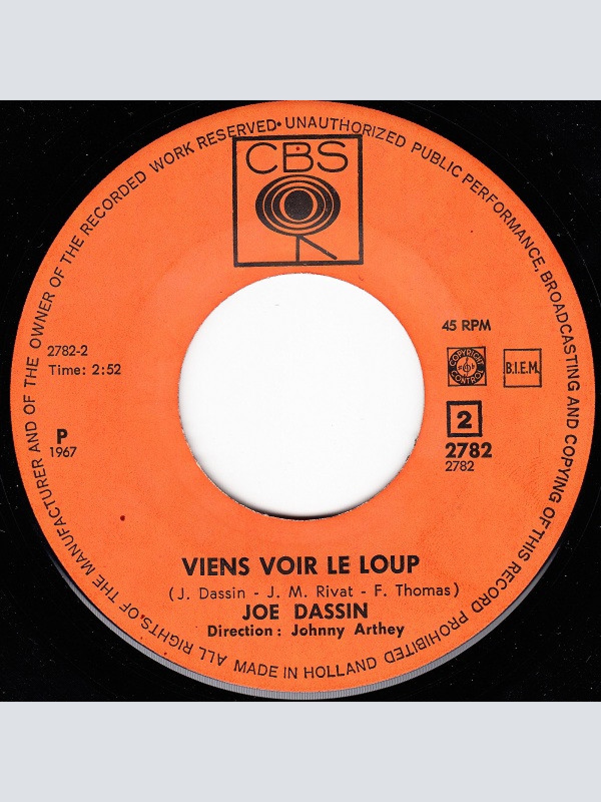 Vinyl / Joe Dassin - Les Dalton / Viens Voir Le Loup