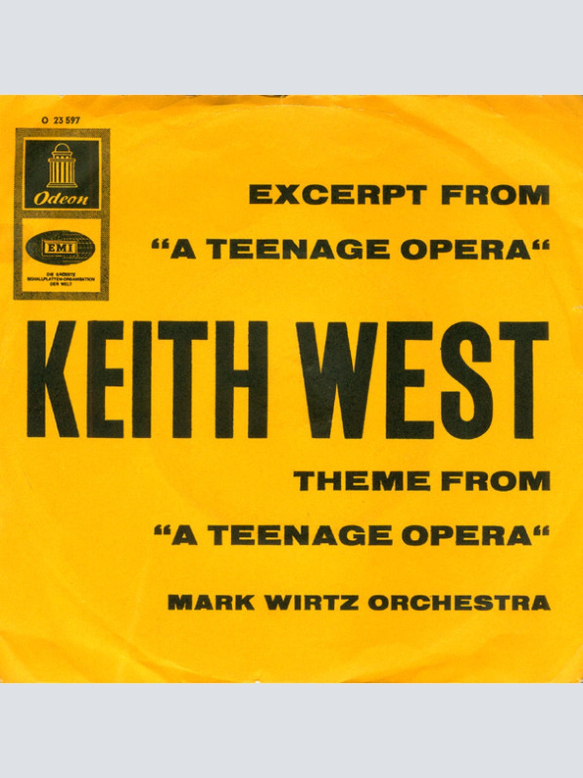 Vinyl / Keith West / Mark Wirtz Orchestra - Excerpt From "A Teenage Opera" / Theme From "A Teenage Opera"