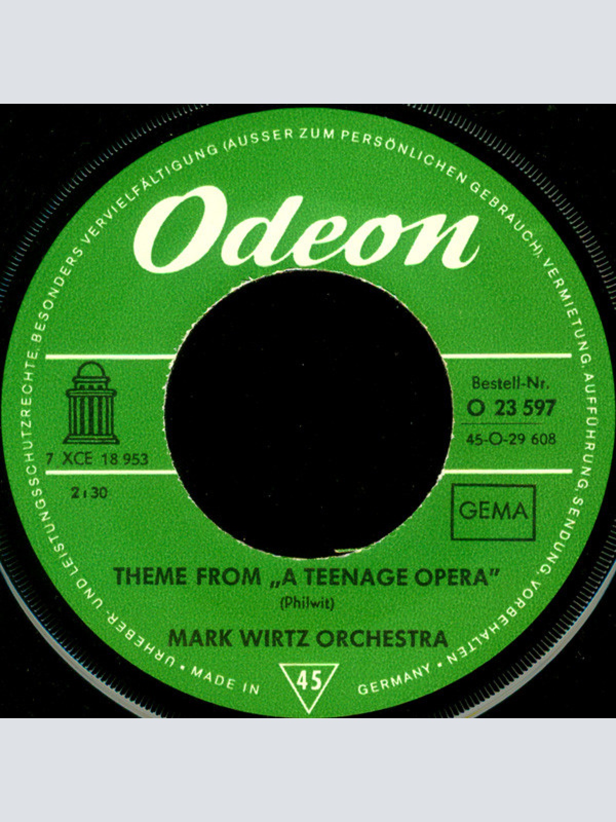 Vinyl / Keith West / Mark Wirtz Orchestra - Excerpt From "A Teenage Opera" / Theme From "A Teenage Opera"