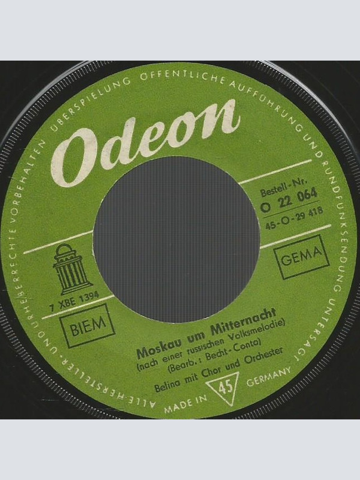 Vinyl / Belina - Moskau Um Mitternacht / Blue Balalaika