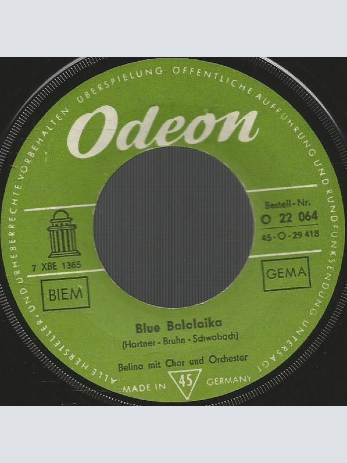 Vinyl / Belina - Moskau Um Mitternacht / Blue Balalaika