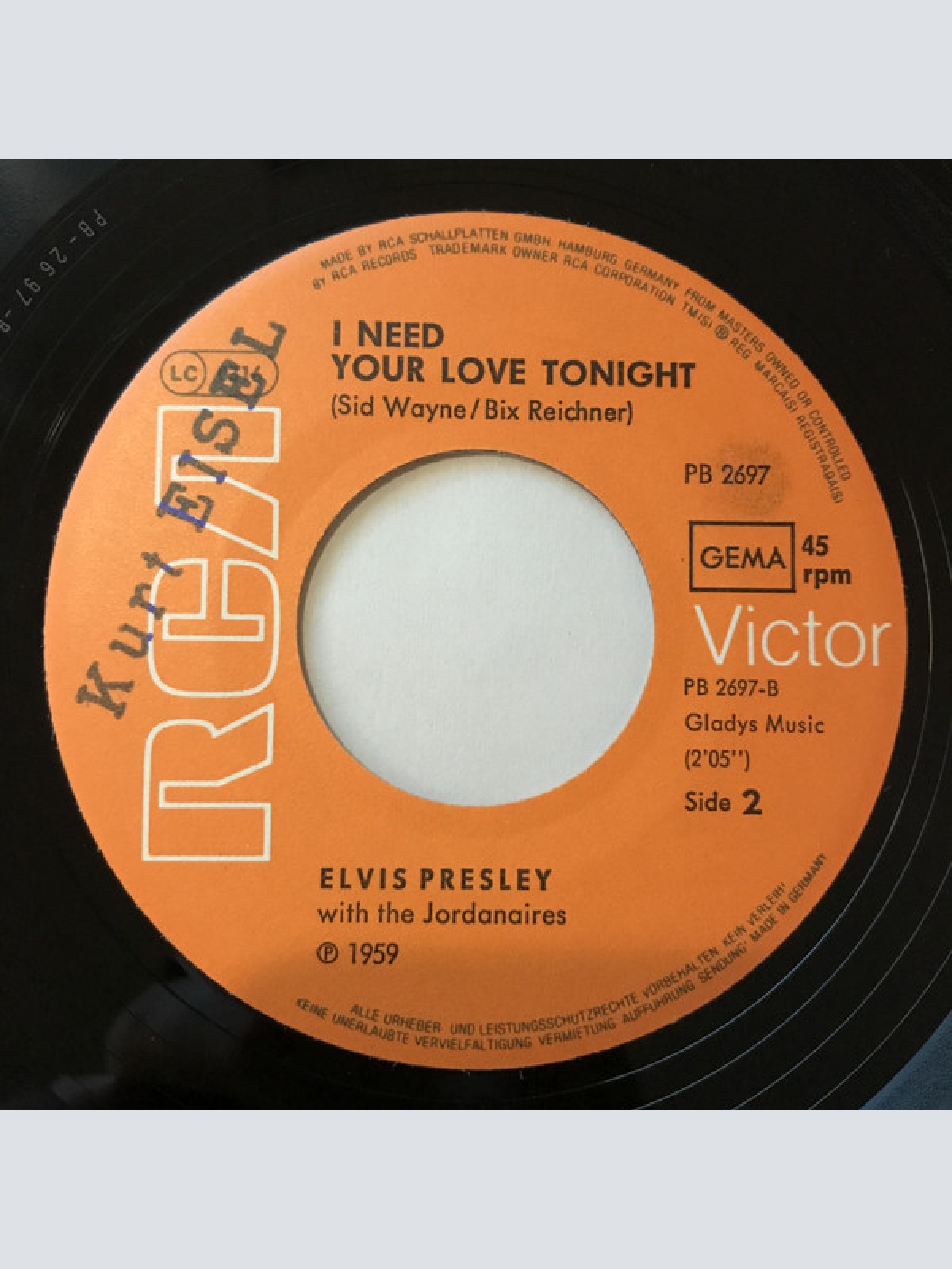 Vinyl / Elvis Presley - A Fool Such As I / I Need Your Love Tonight