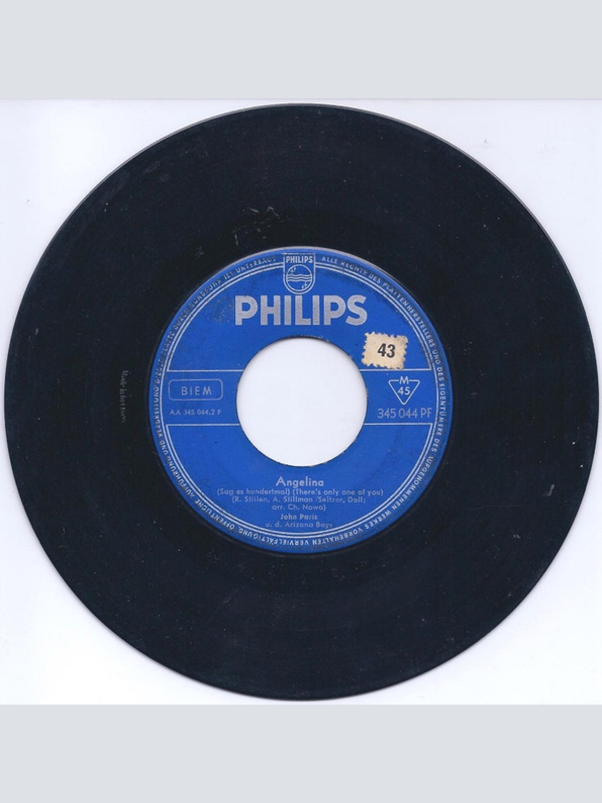 Vinyl / John Paris (4) U. D. Arizona Boys* - Mein Mädel Wohnt In Texas / Angelina