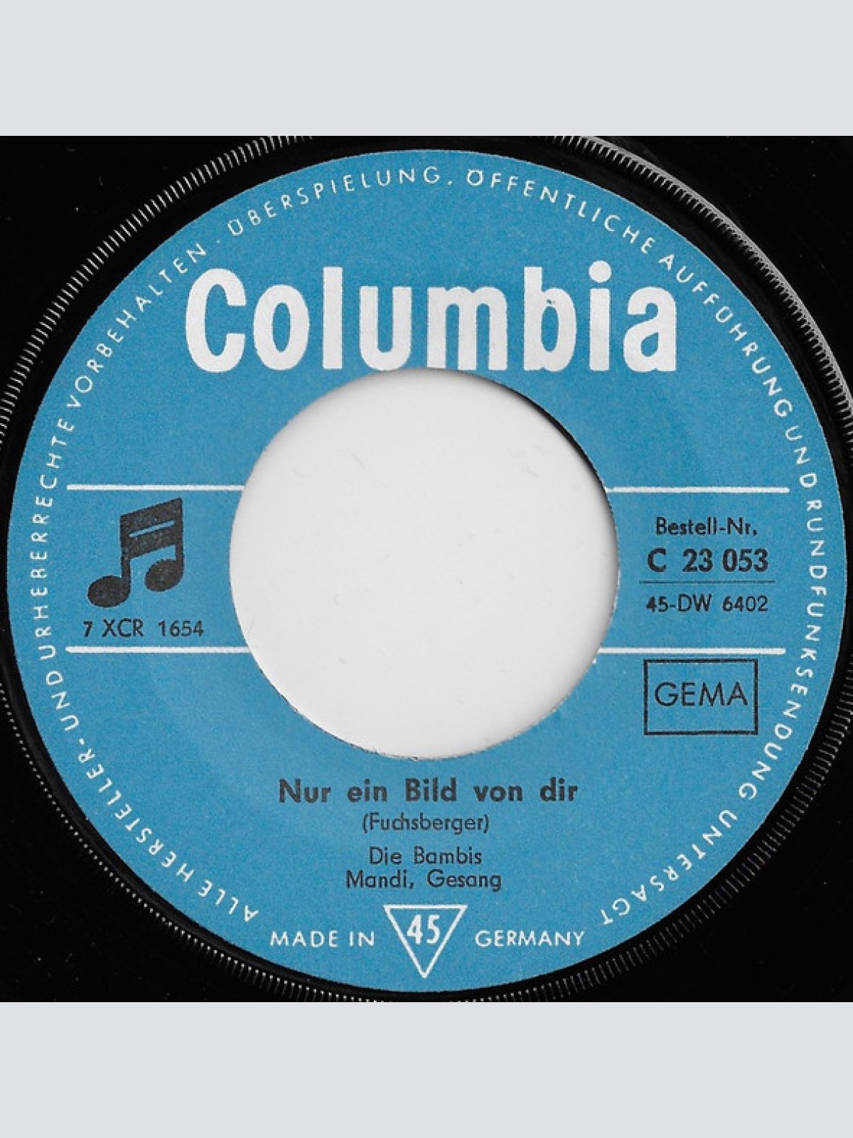 Vinyl / Die Bambis - Nur Ein Bild Von Dir / Jyok-A-Mot-A-Hucke-Packe-Ju-Ju-Hand