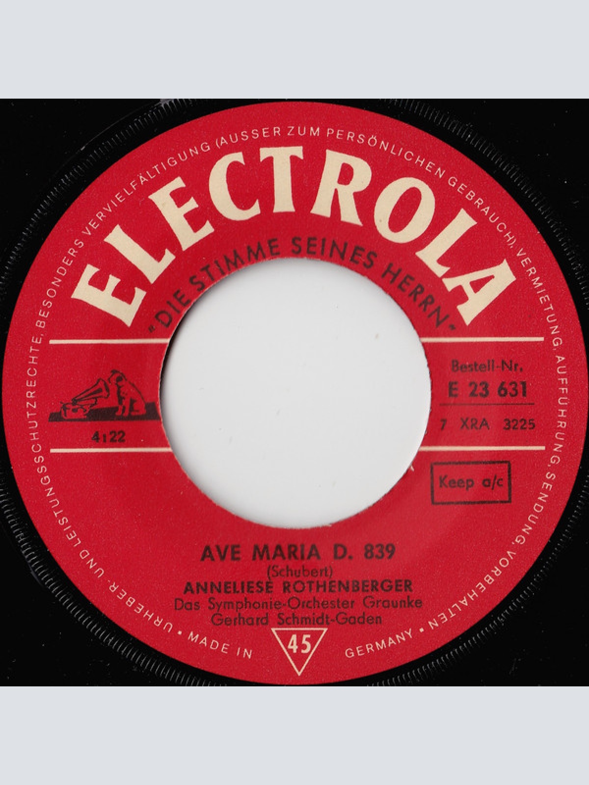 Vinyl / Anneliese Rothenberger / Bach* - Gounod* Und Franz Schubert - Ave Maria