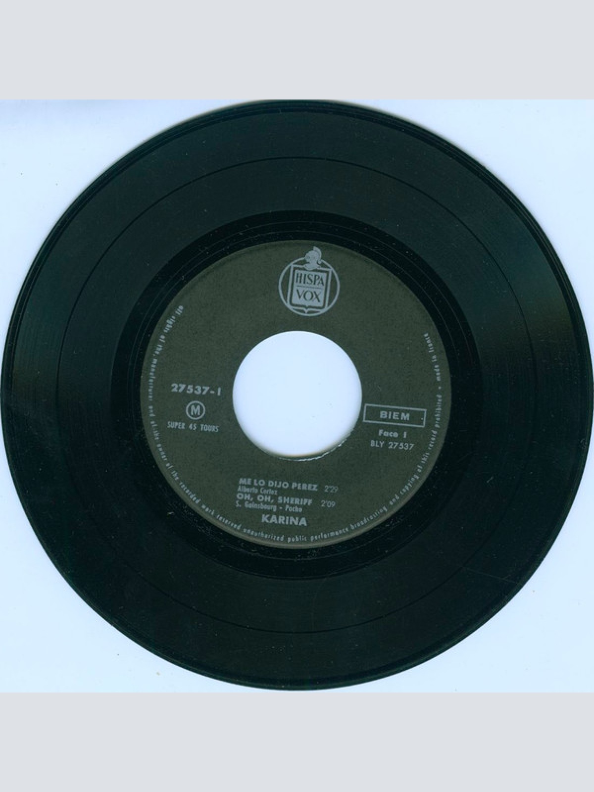 Vinyl / Karina (4) - Me Lo Dijo Perez