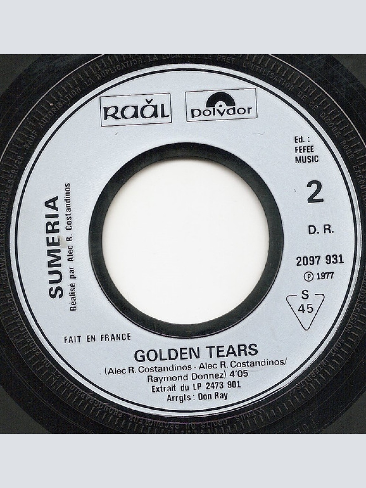 Vinyl / Sumeria - Cosmic Traveller / Golden Tears