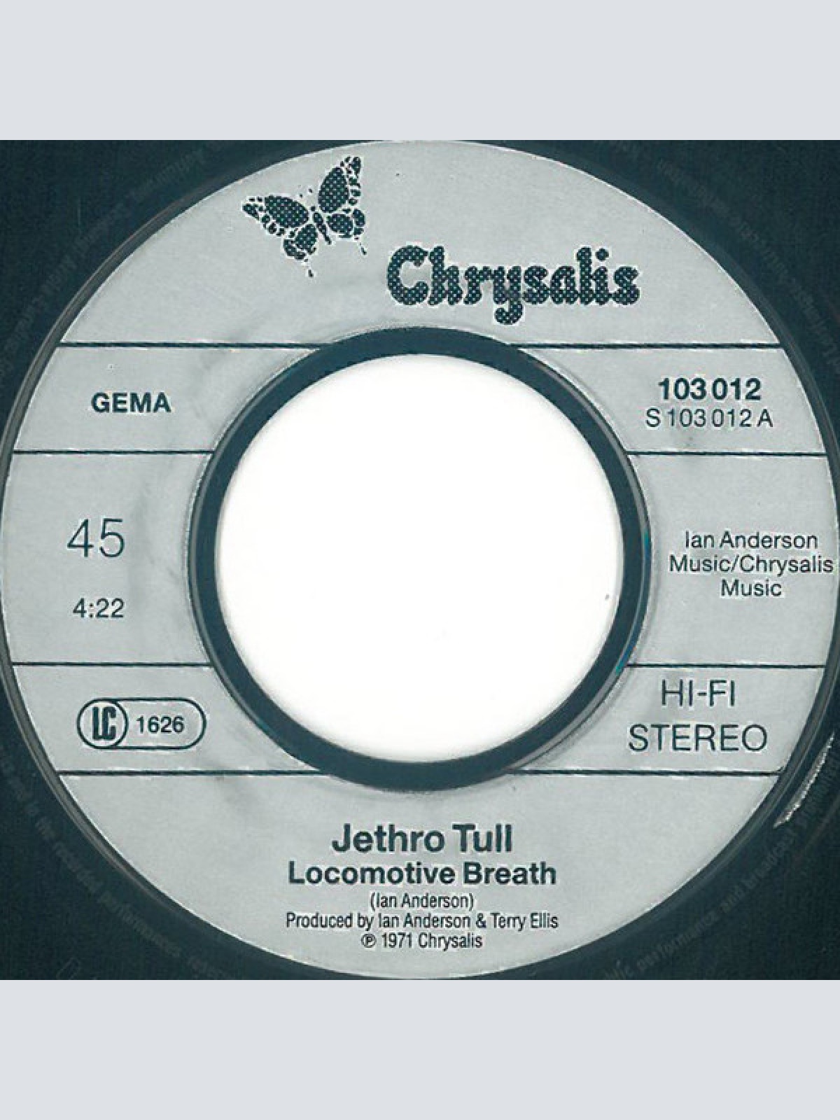 Vinyl / Jethro Tull - Locomotive Breath / Bouree