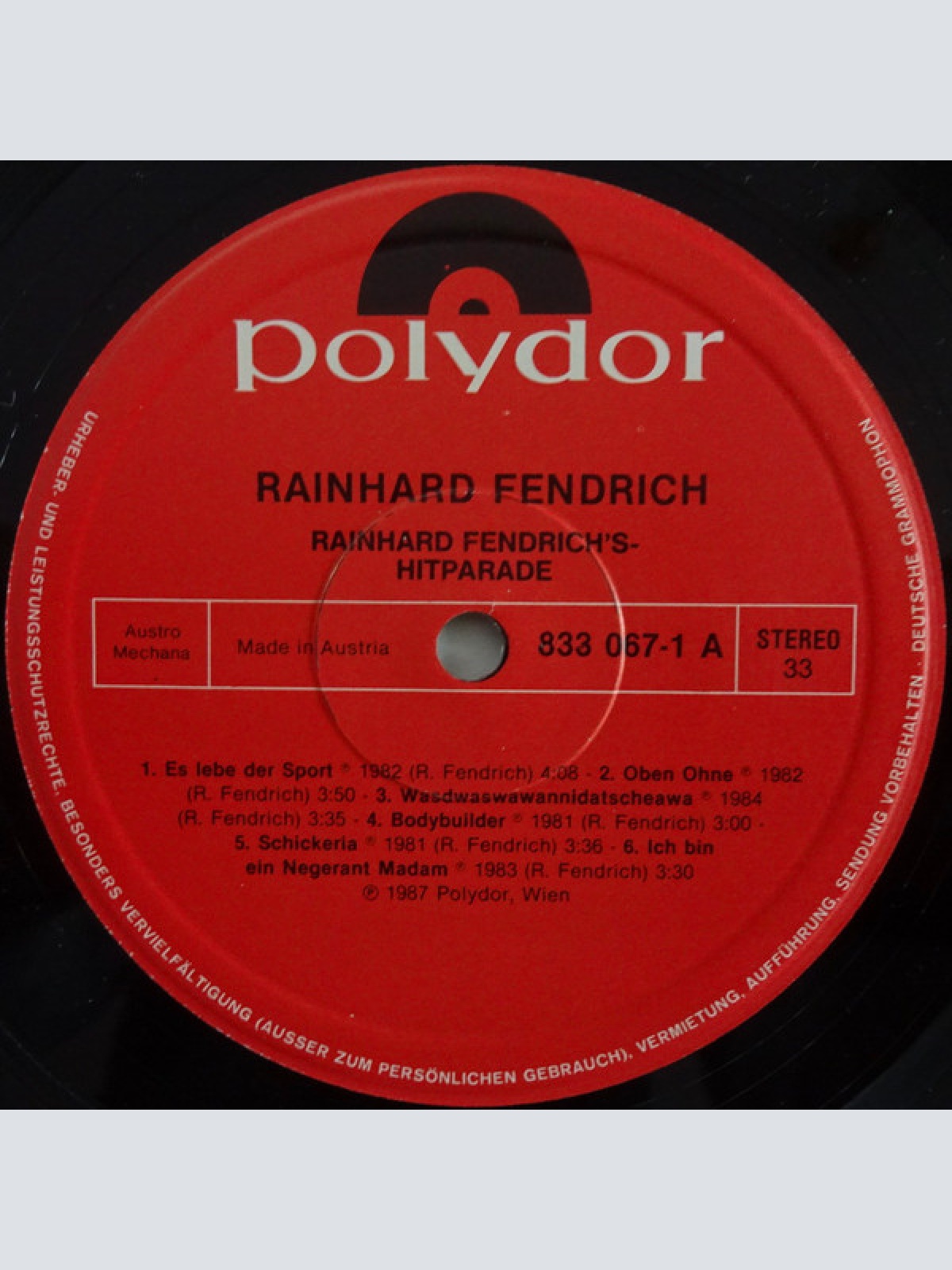Vinyl / Rainhard Fendrich - Rainhard Fendrich's Hitparade