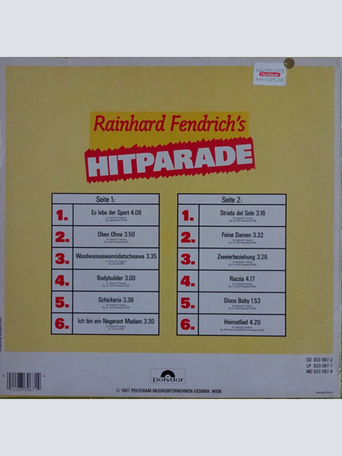 Vinyl / Rainhard Fendrich - Rainhard Fendrich's Hitparade