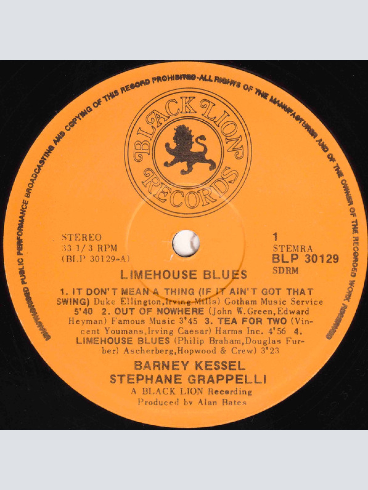 Vinyl / Barney Kessel, Stephane Grappelli* - Limehouse Blues