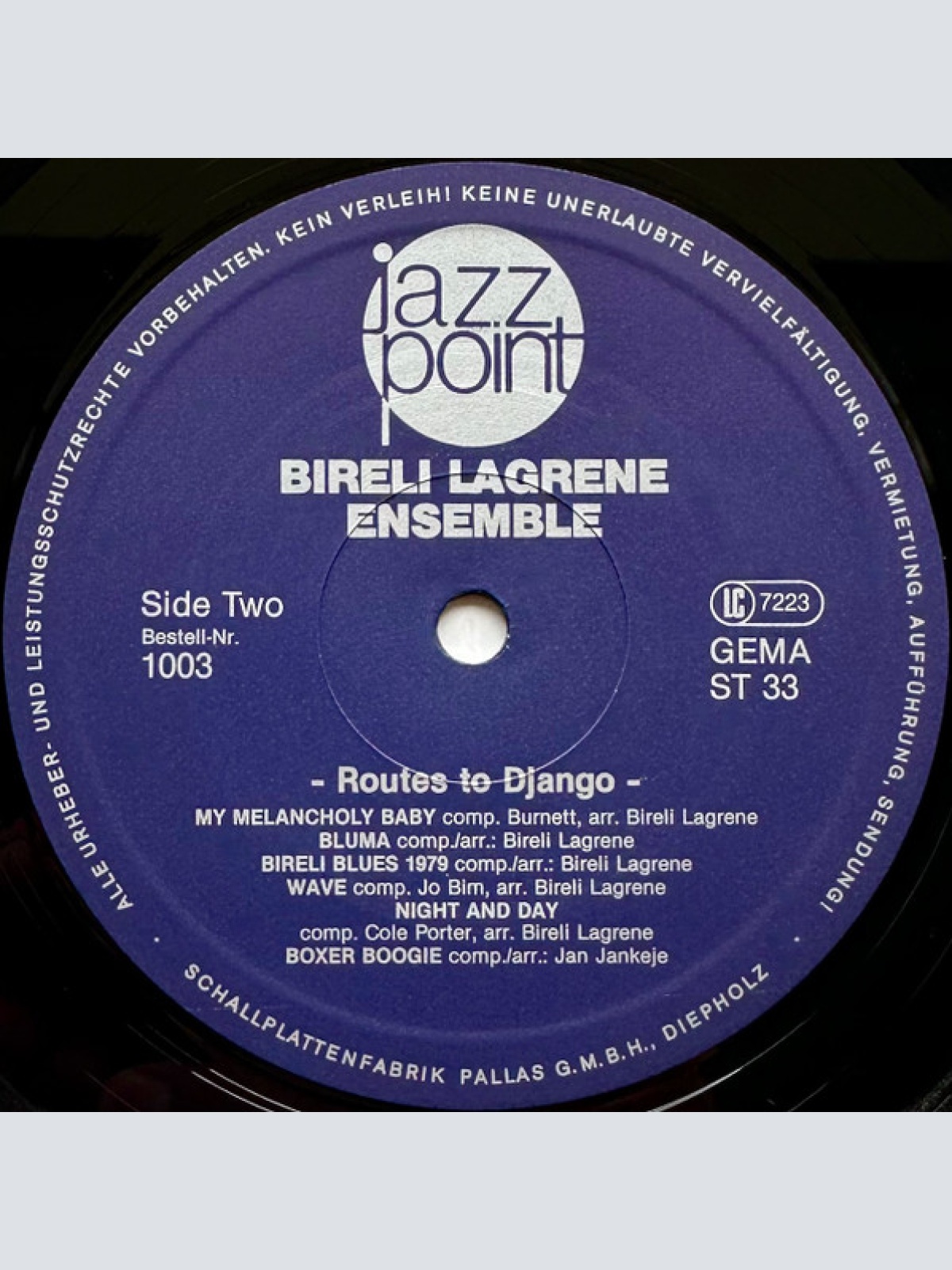 Vinyl / Bireli Lagrene Ensemble* - Routes To Django (Live At The »Krokodil«)
