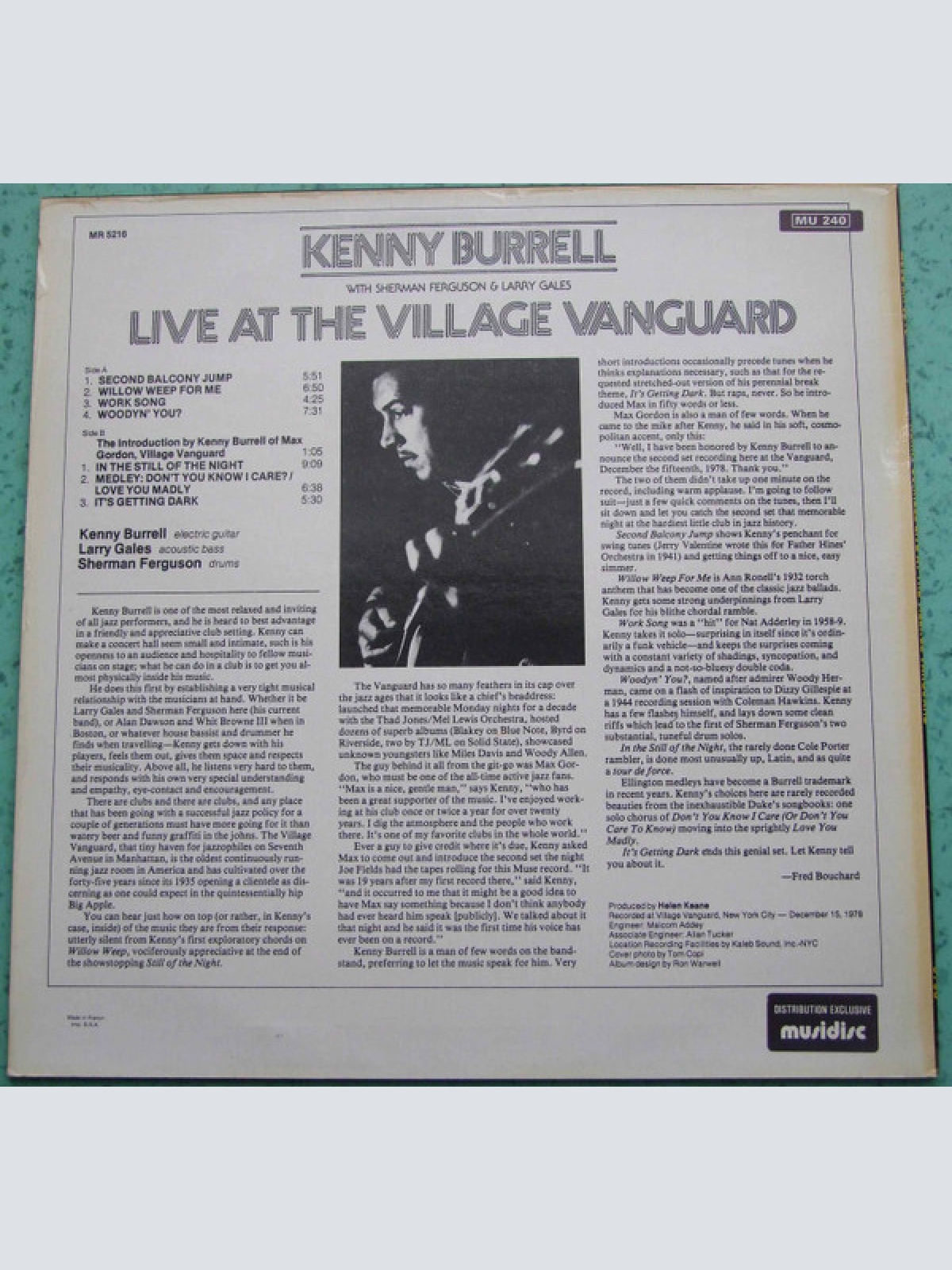 Vinyl / Kenny Burrell - Live At The Village Vanguard