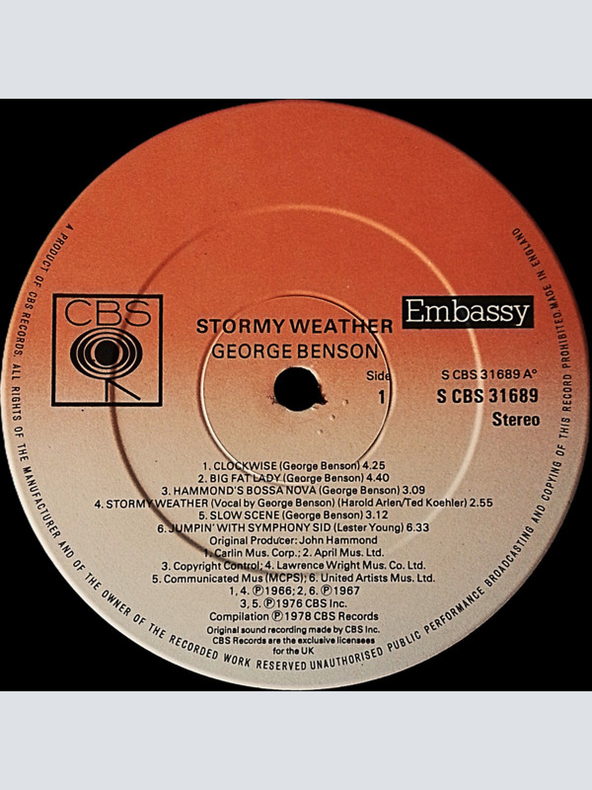Vinyl / George Benson - Stormy Weather