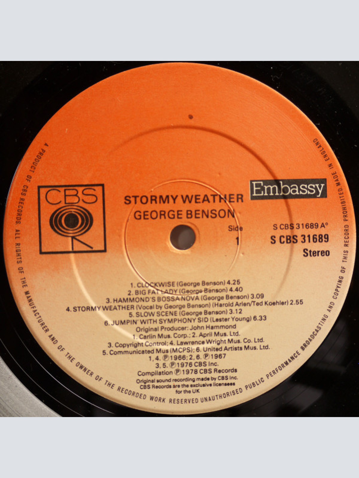Vinyl / George Benson - Stormy Weather