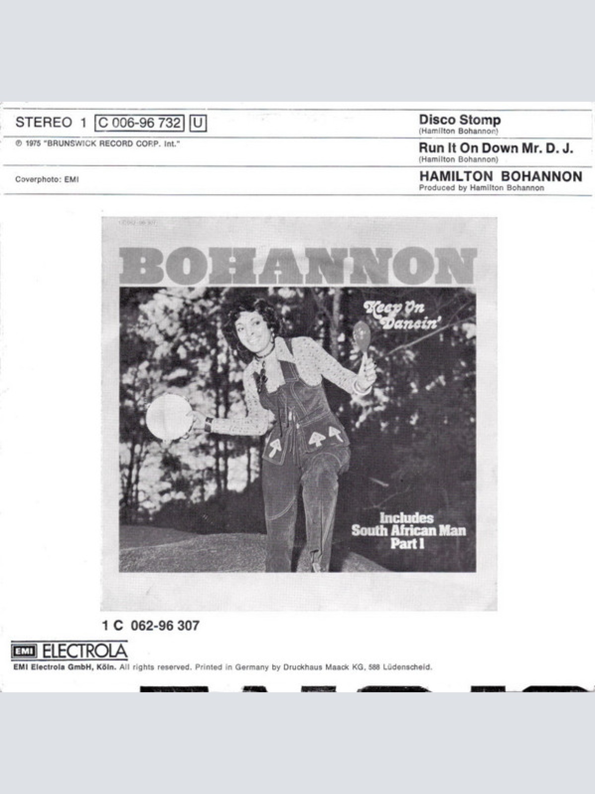 Vinyl / Hamilton Bohannon - Disco Stomp