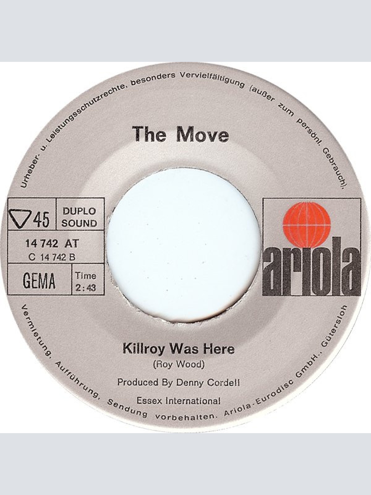 Vinyl / The Move - When Alice Comes Back To The Farm