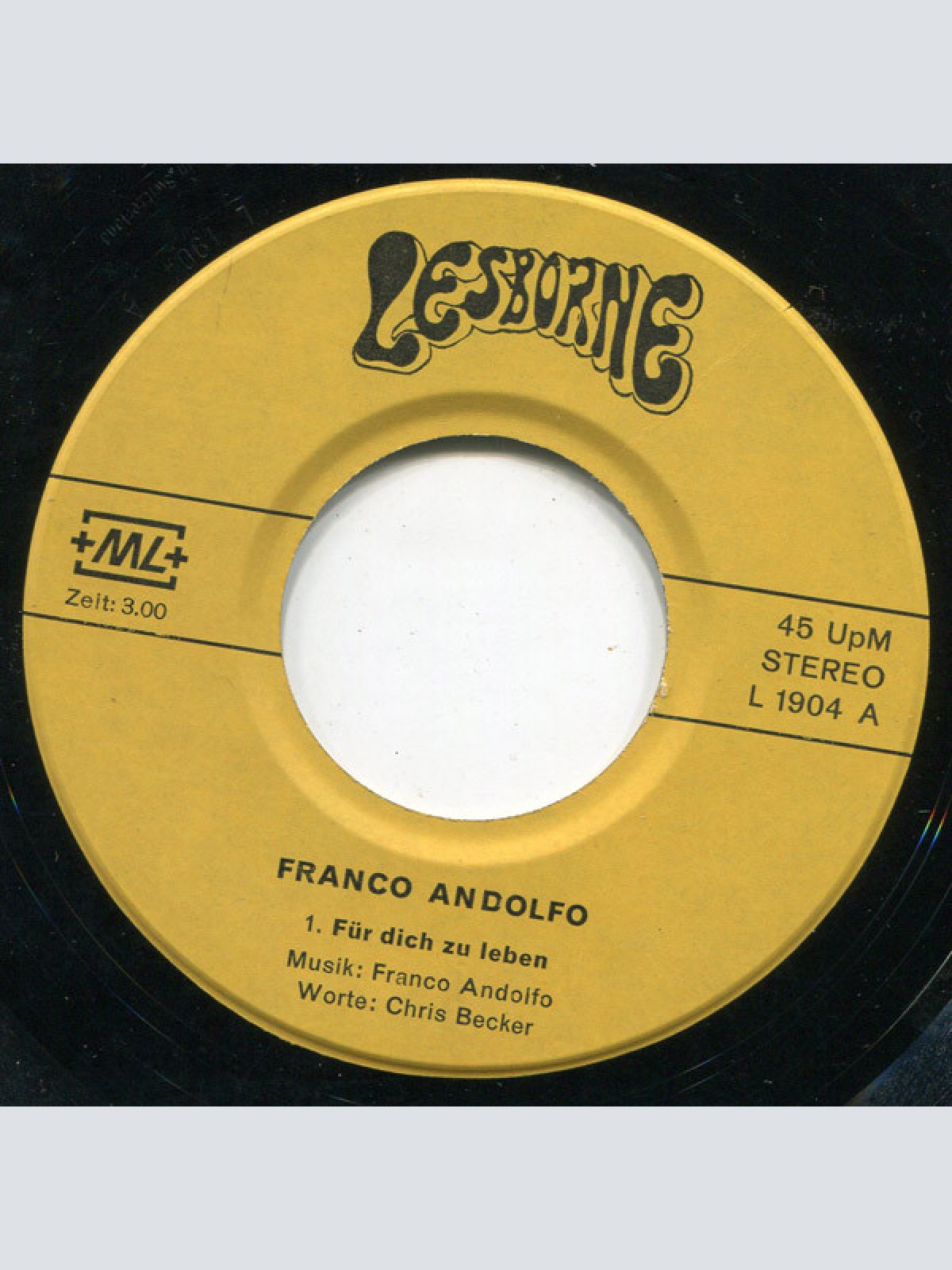 Vinyl / Franco Andolfo - Für Dich Zu Leben / Concerto D'Amore