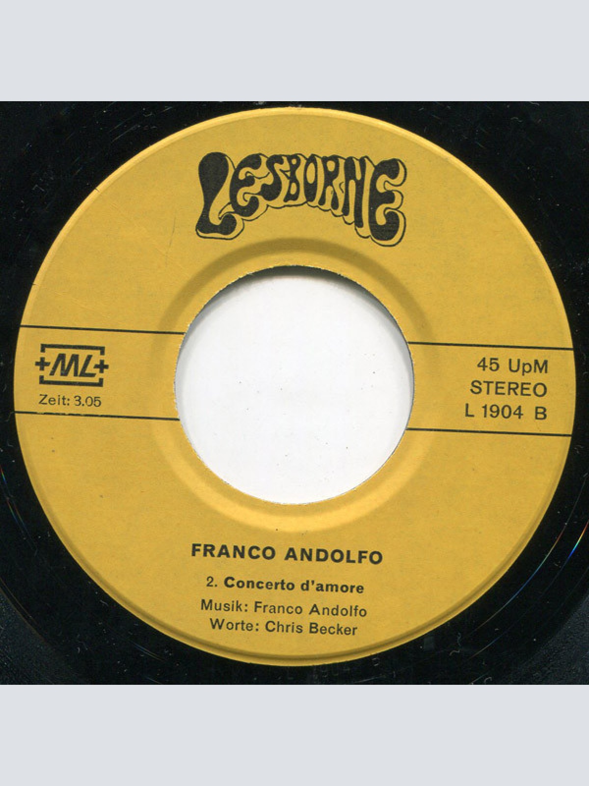 Vinyl / Franco Andolfo - Für Dich Zu Leben / Concerto D'Amore