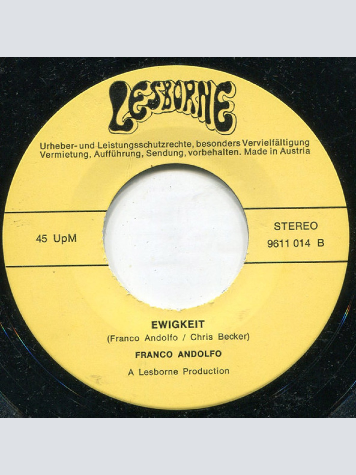 Vinyl / Franco Andolfo - Ewigkeit / Ein Tolles Mädchen