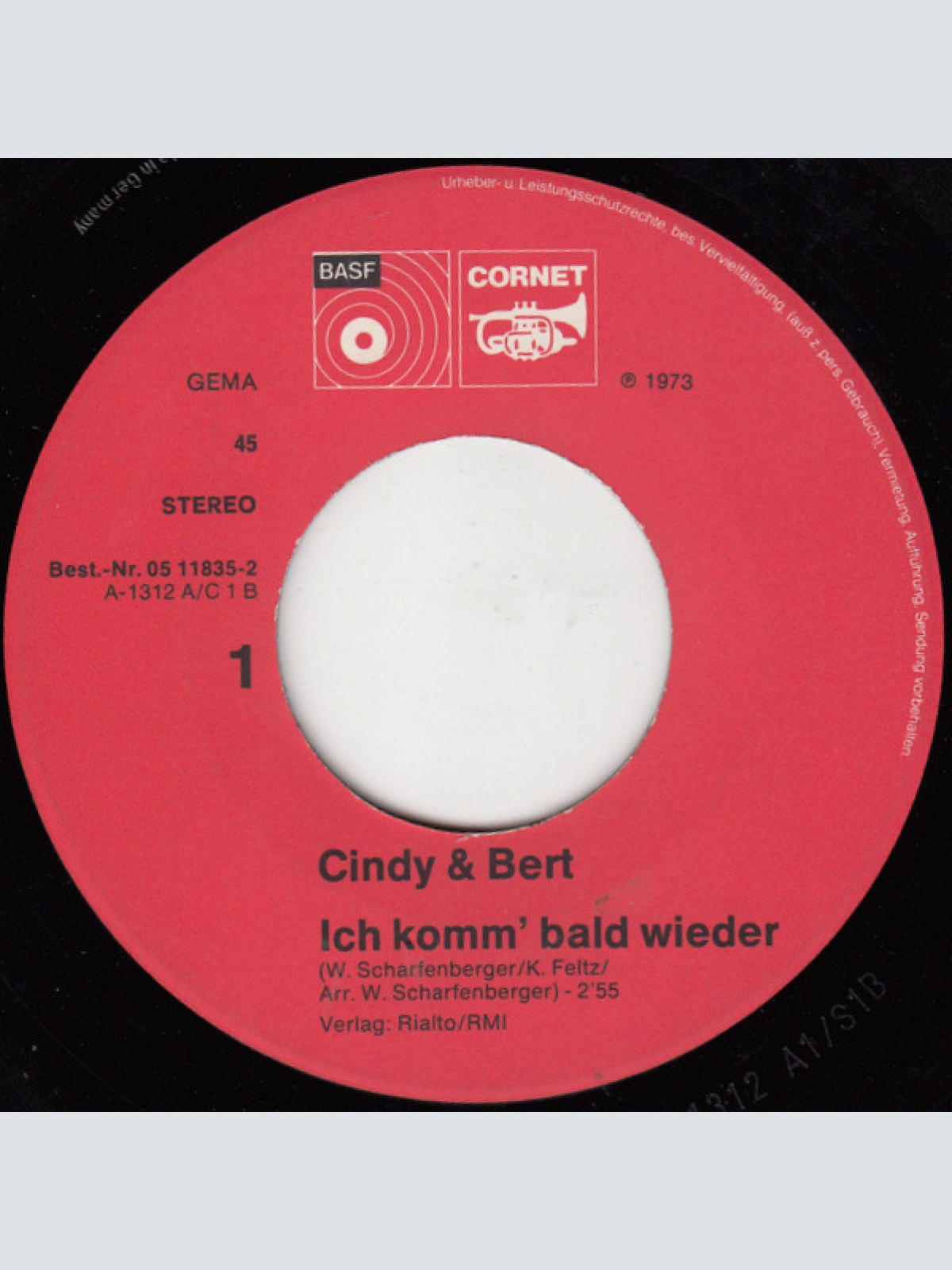 Vinyl / Cindy & Bert - Ich Komm' Bald Wieder