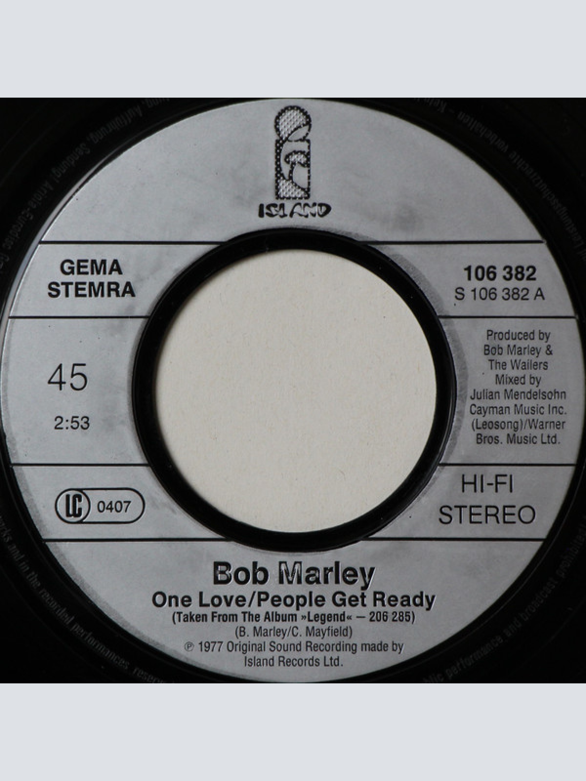 Vinyl / Bob Marley And The Wailers* - One Love/People Get Ready