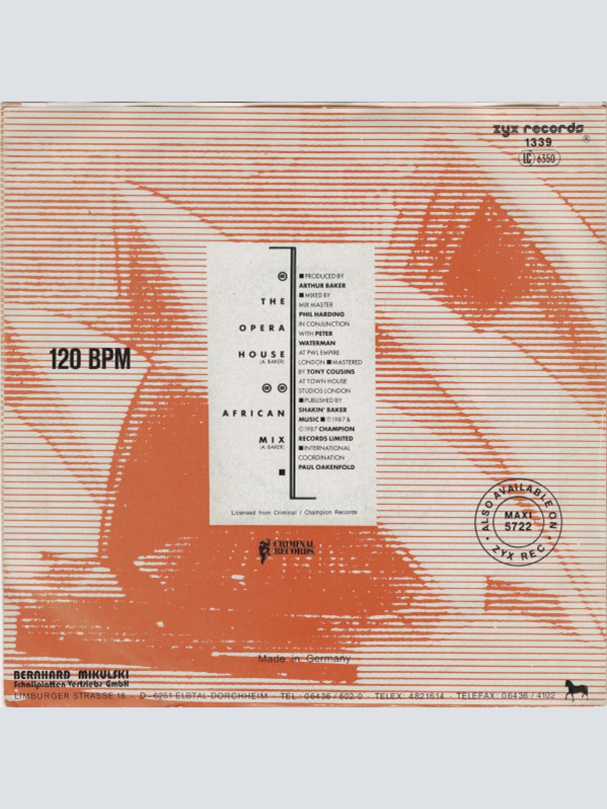 Vinyl / Jack • E • Makossa* - The Opera House