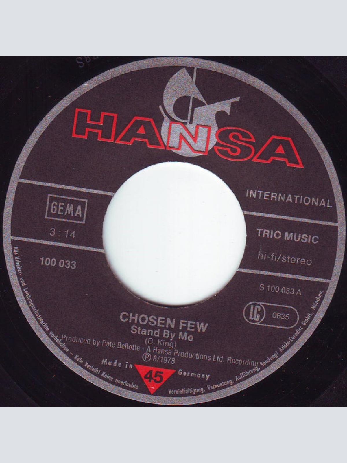 Vinyl / Chosen Few* - Stand By Me