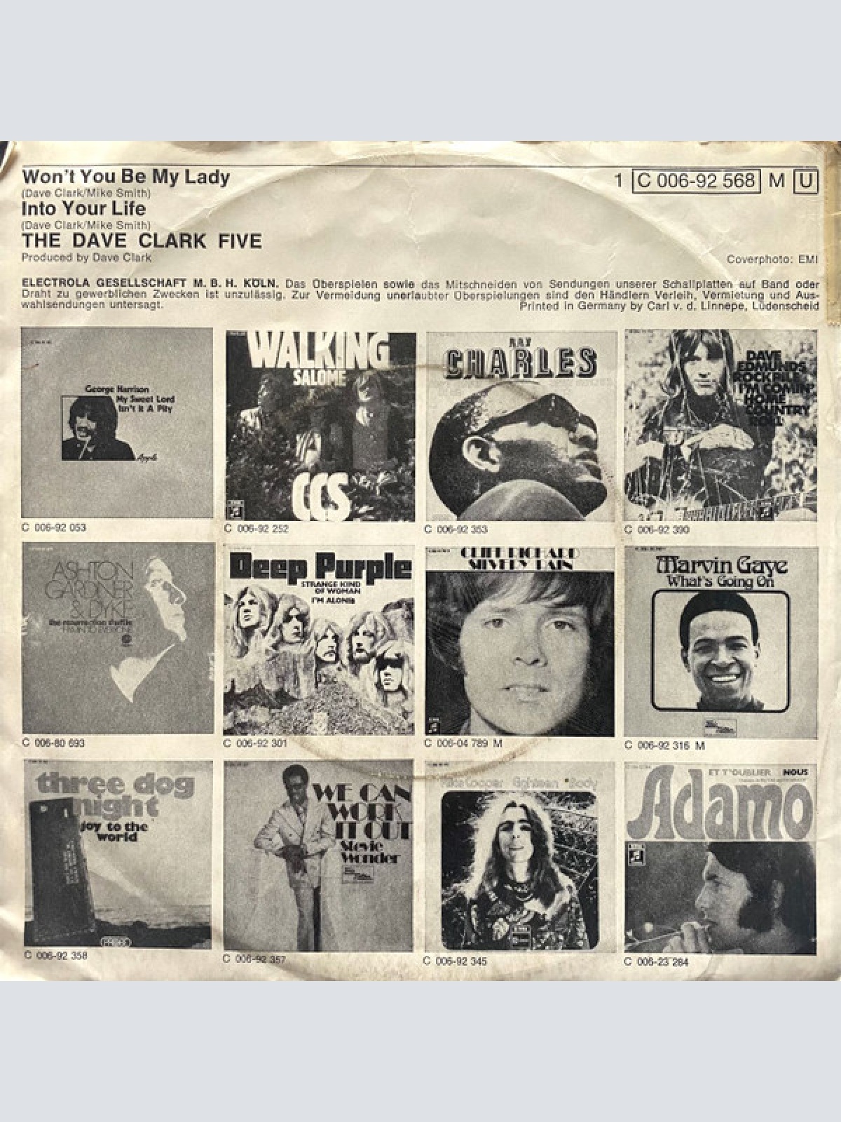 Vinyl / The Dave Clark Five - Won't You Be My Lady