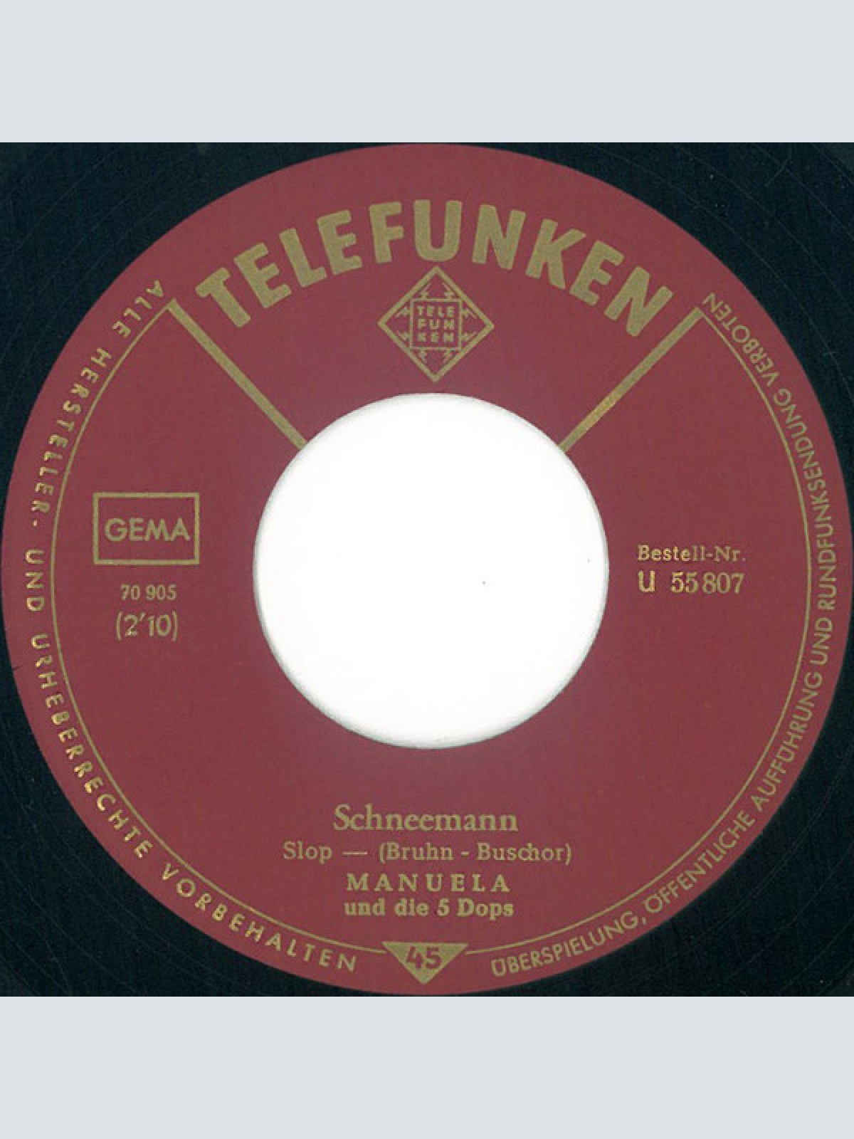 Vinyl / Manuela (5) Und Die 5 Dops - Schneemann