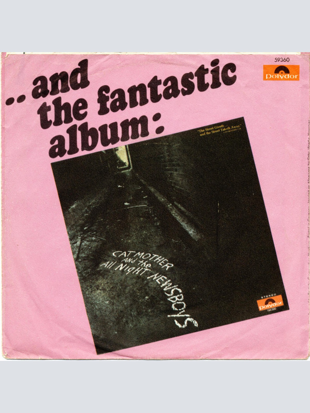 Vinyl / Cat Mother And The All Night Newsboys* - Can You Dance To It?