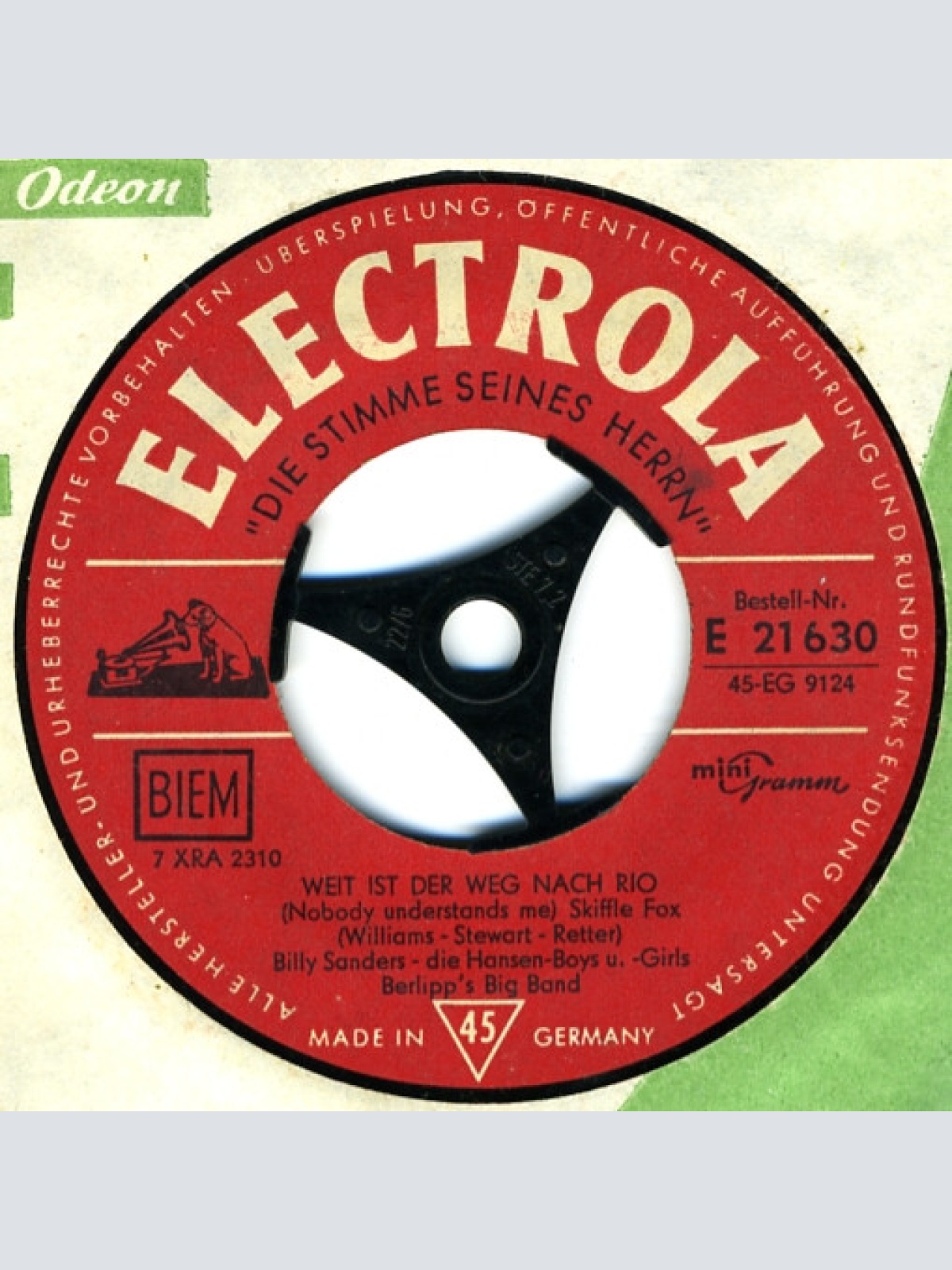 Vinyl / Billy Sanders - That's Love / Weit Ist Der Weg  Nach Rio