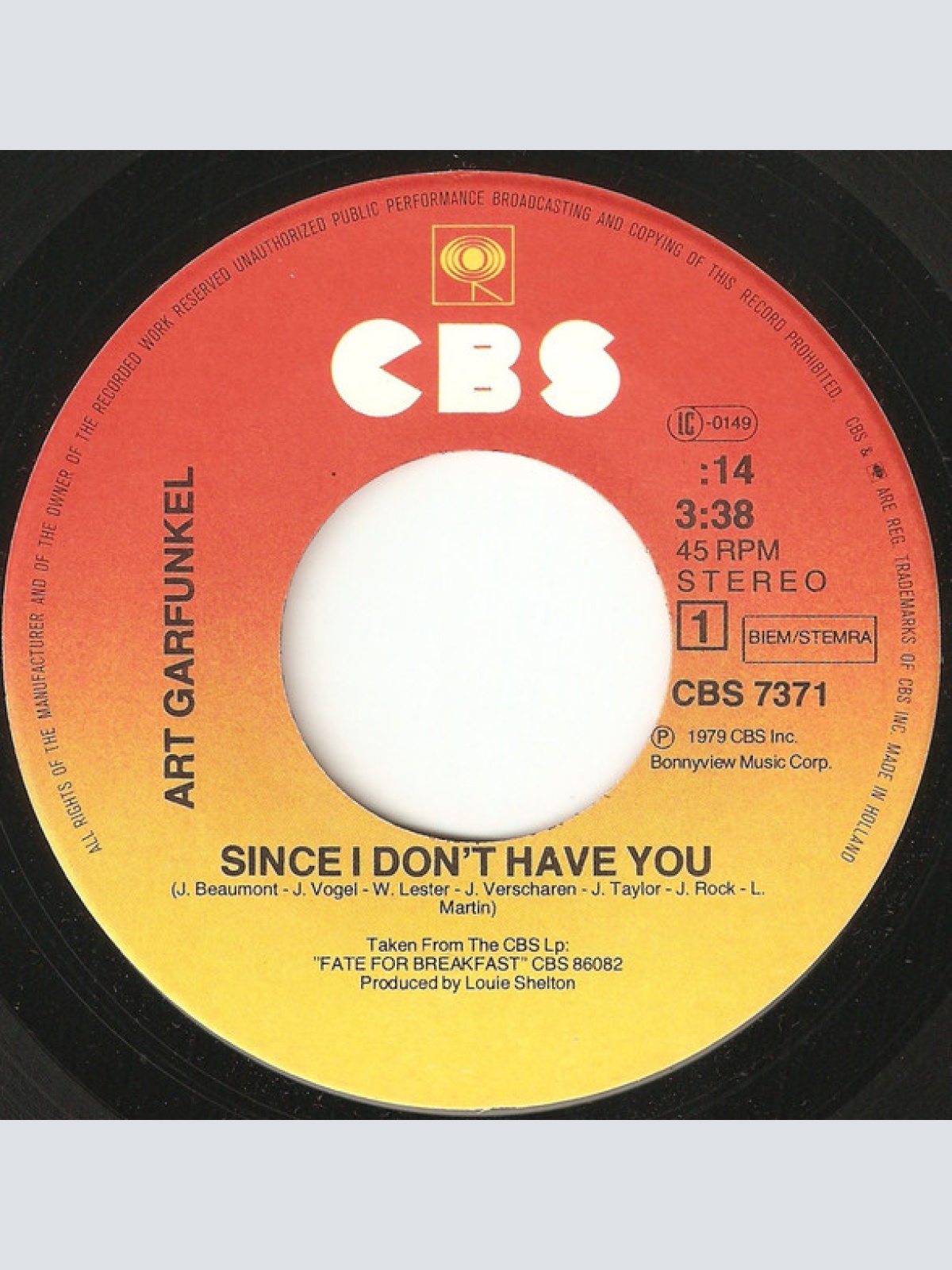 Vinyl / Art Garfunkel - Since I Don't Have You