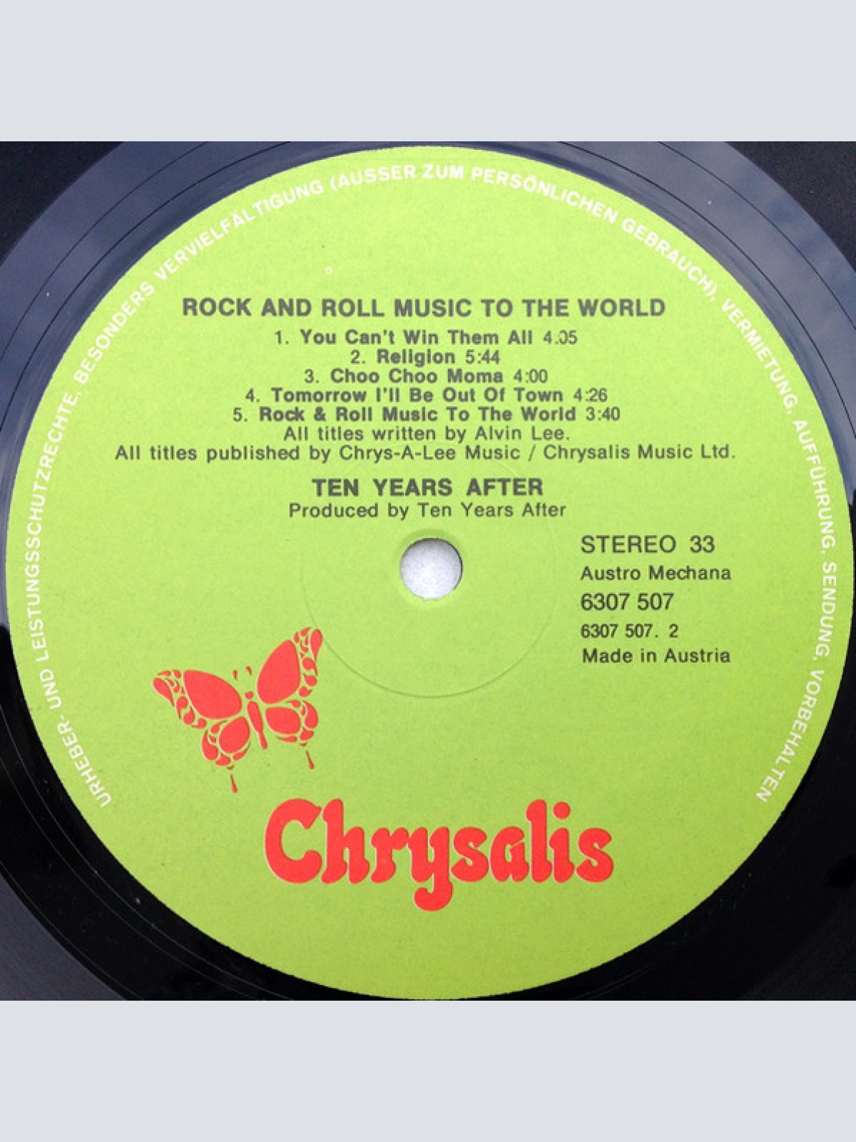 Vinyl / Ten Years After - Rock & Roll Music To The World