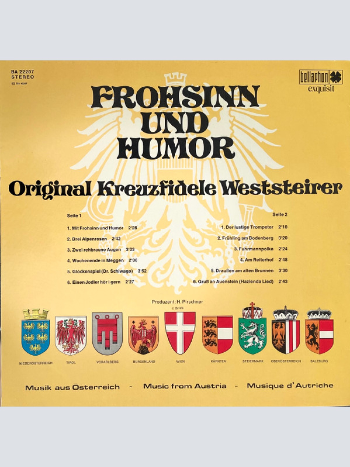 Vinyl / Original Kreuzfidele Weststeirer* - Frohsinn Und Humor