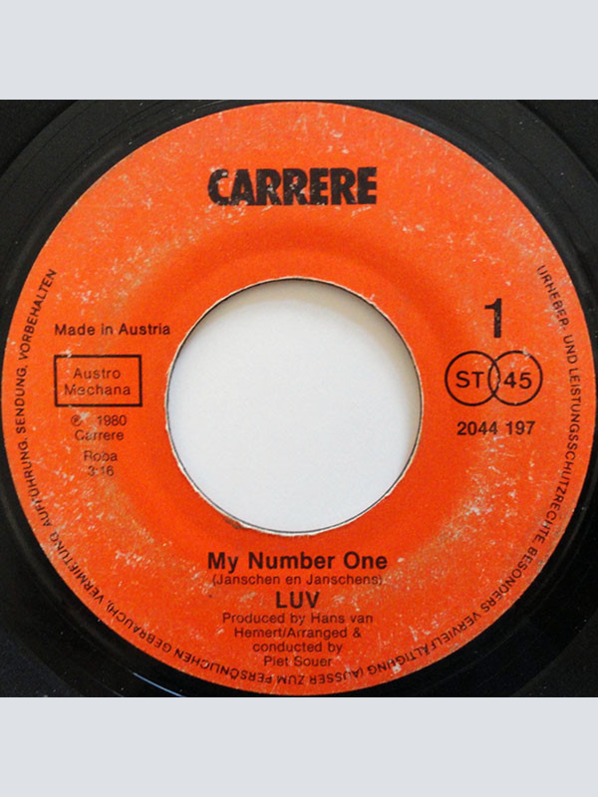 Vinyl / Luv* - My Number One / The Show Must Go On