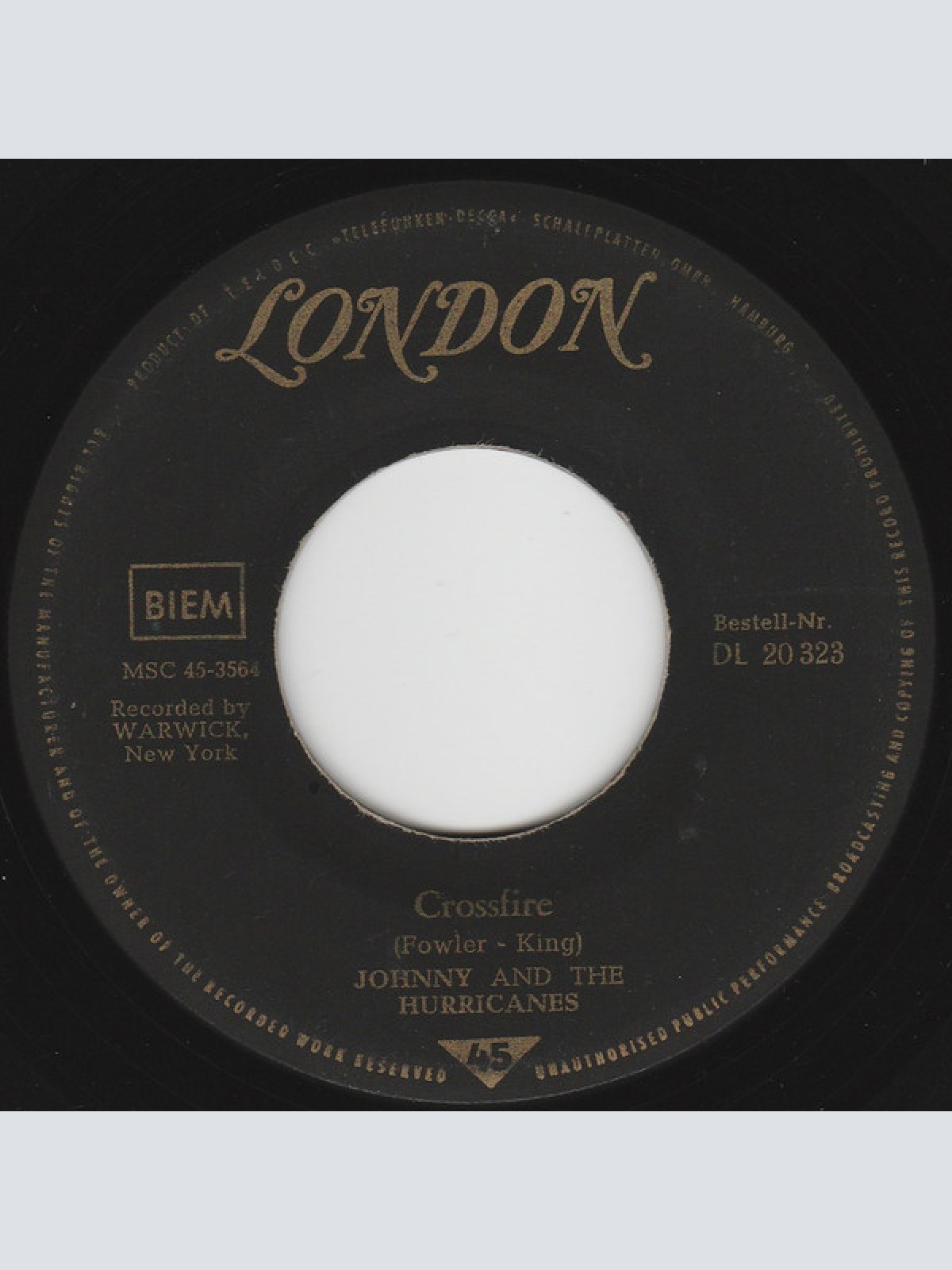 Vinyl / Johnny And The Hurricanes - Beatnik Fly / Crossfire