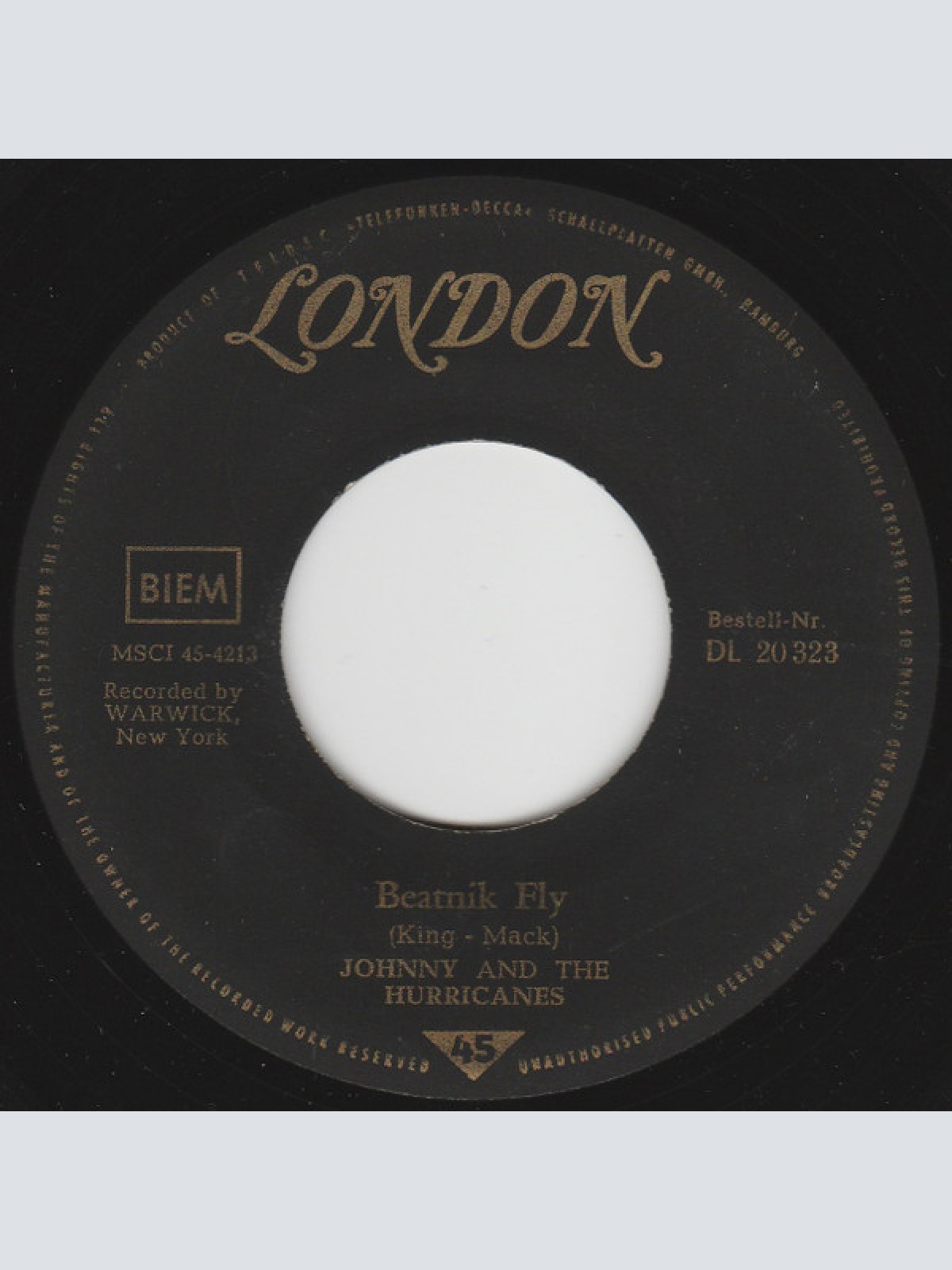 Vinyl / Johnny And The Hurricanes - Beatnik Fly / Crossfire