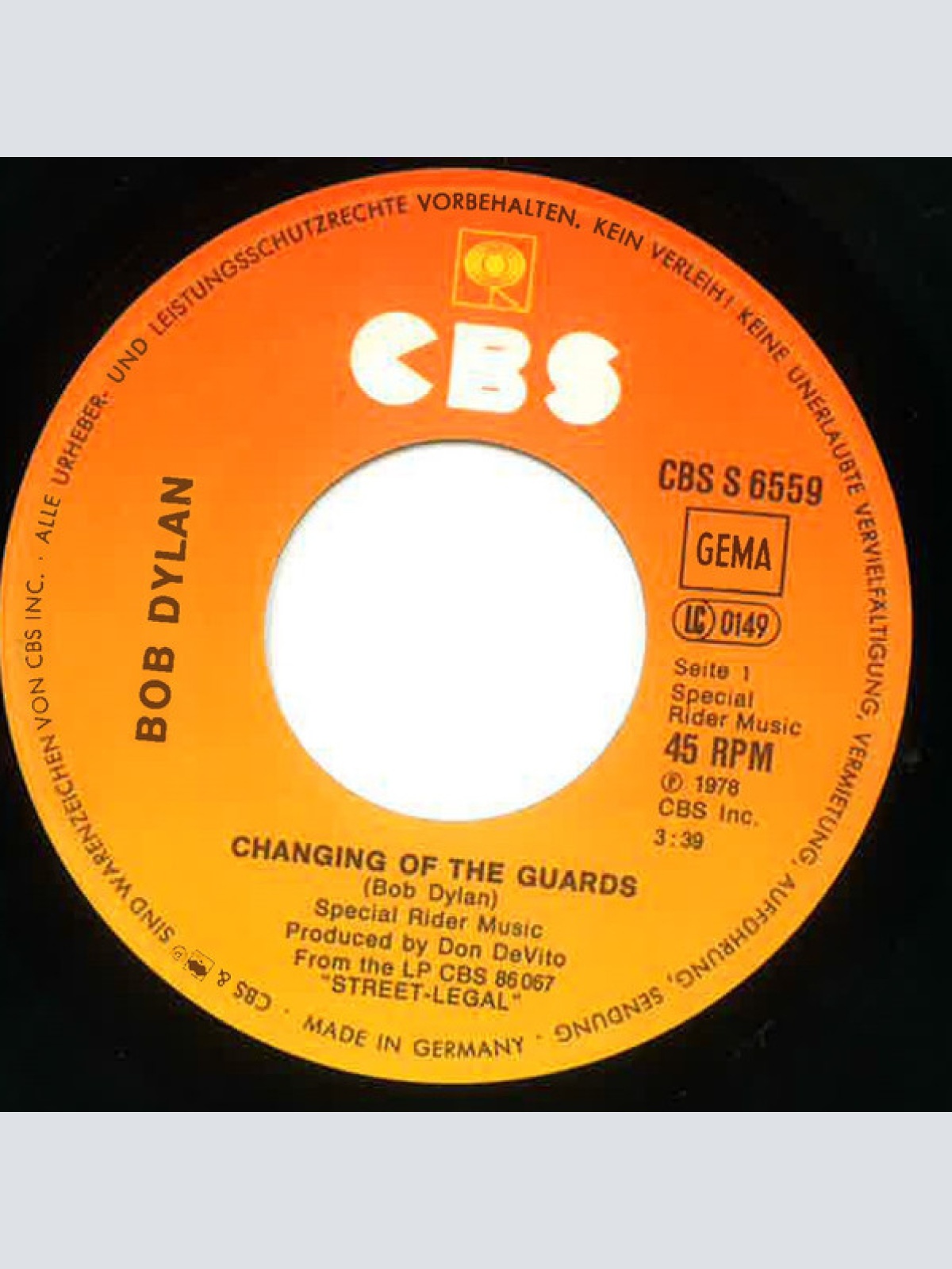 Vinyl / Bob Dylan - Changing Of The Guards