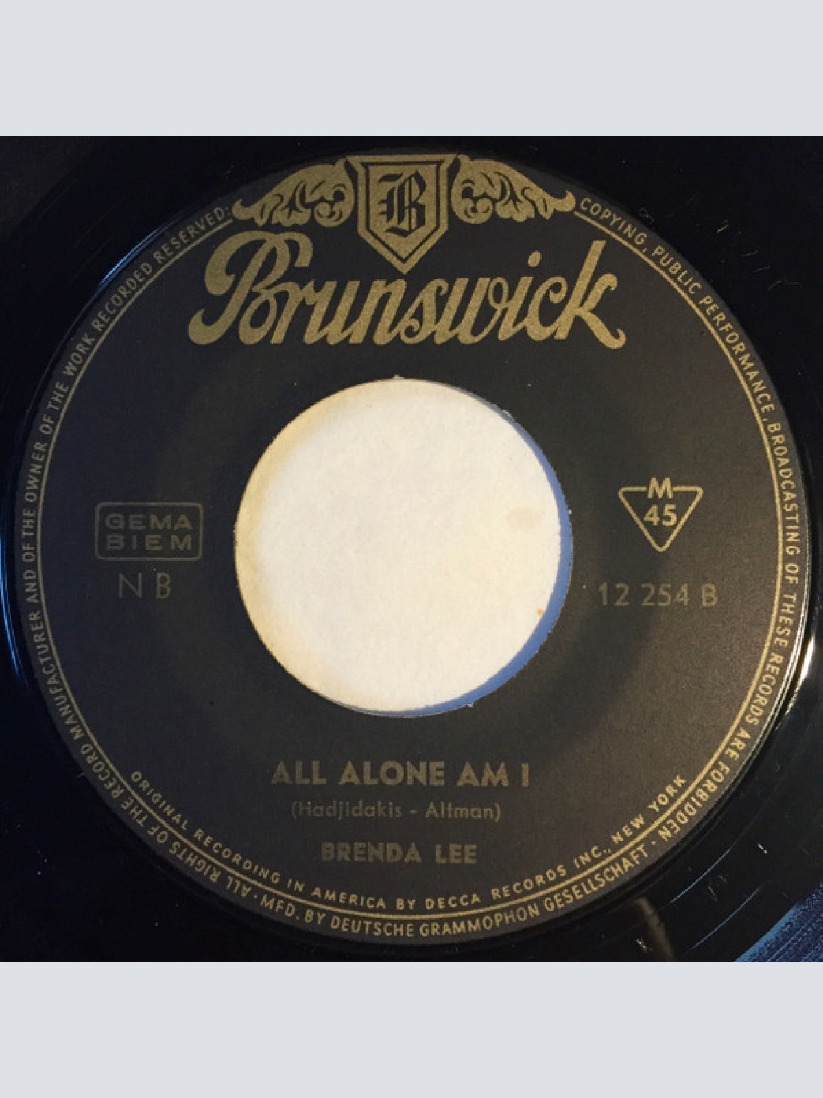 Vinyl / Brenda Lee - Save All Your Lovin' For Me / All Alone Am I