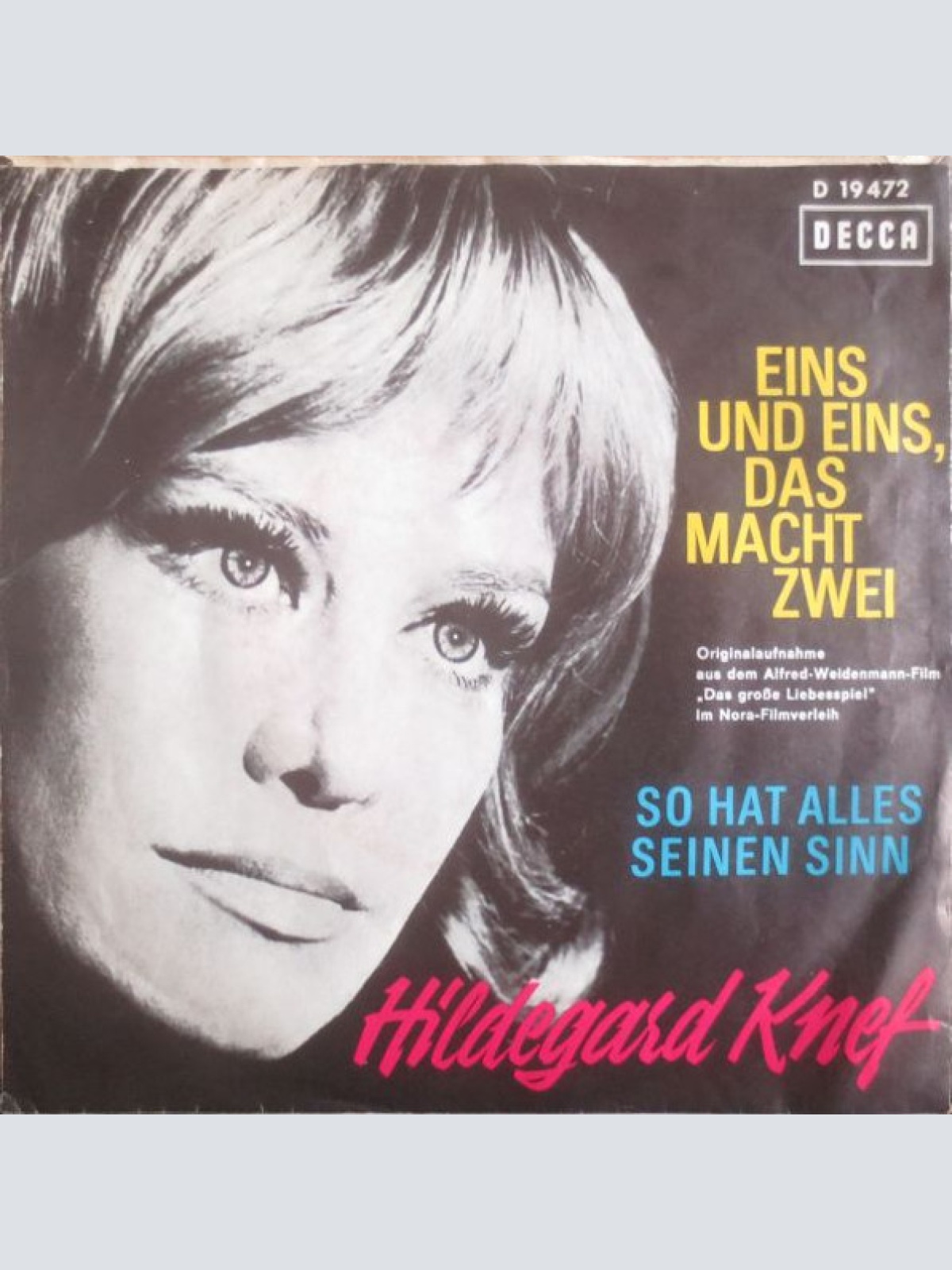 Vinyl / Hildegard Knef - Eins Und Eins, Das Macht Zwei / So Hat Alles Seinen Sinn