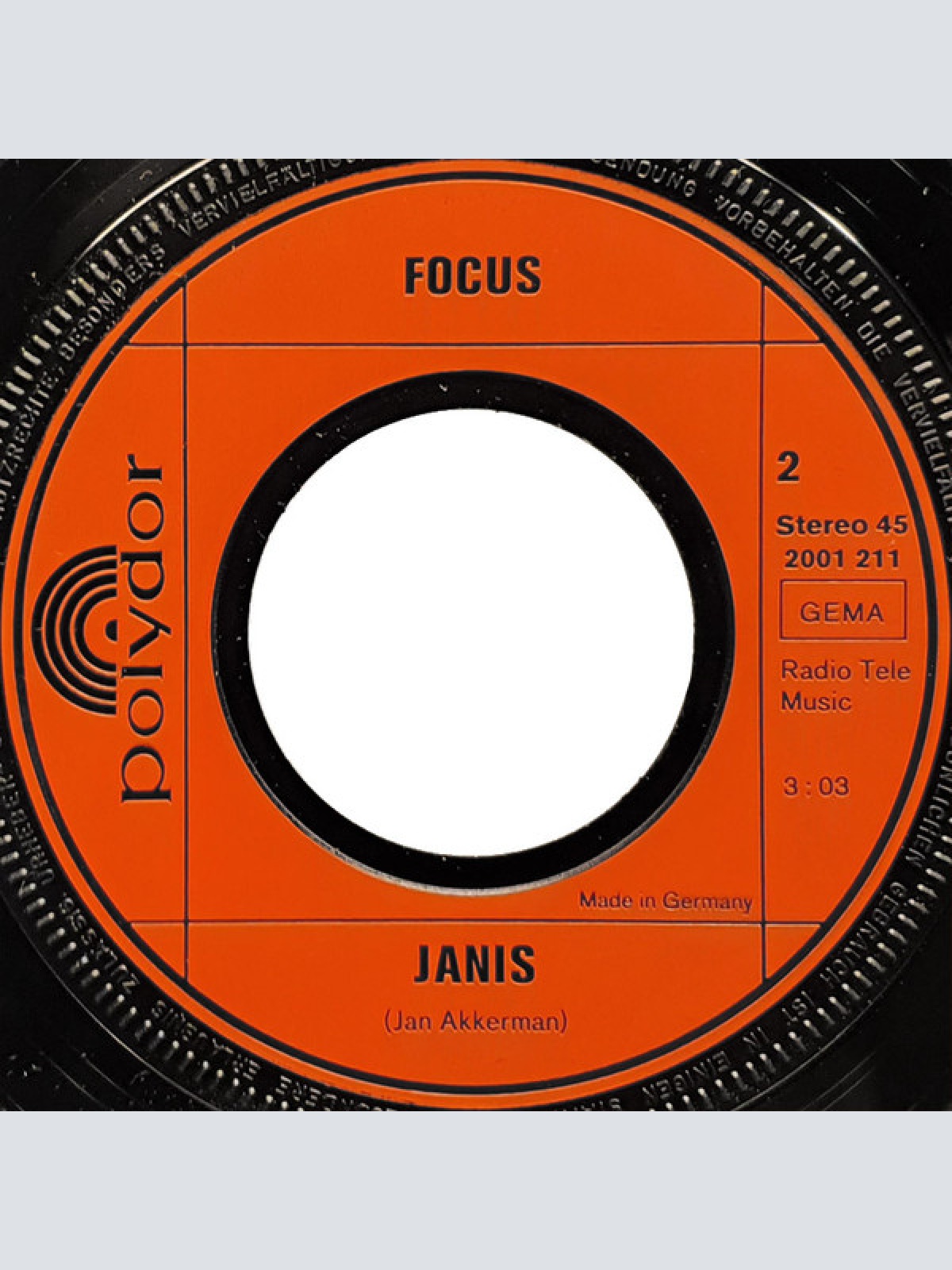 Vinyl / Focus (2) - Hocus Pocus / Janis