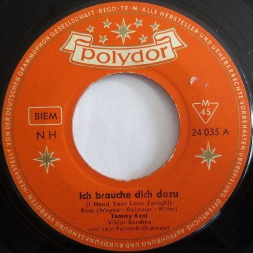 Vinyl / Tommy Kent - Ich Brauche Dich Dazu