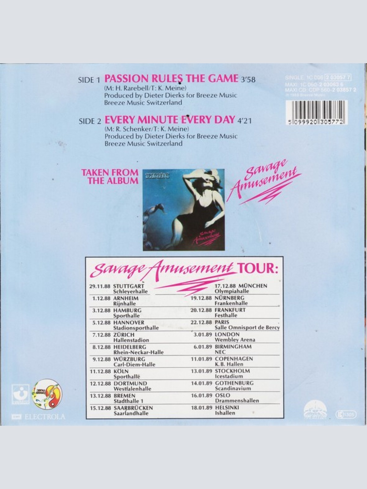 Vinyl / Scorpions - Passion Rules The Game