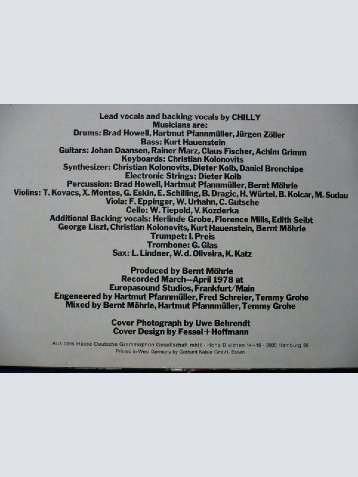 Vinyl / Chilly - For Your Love