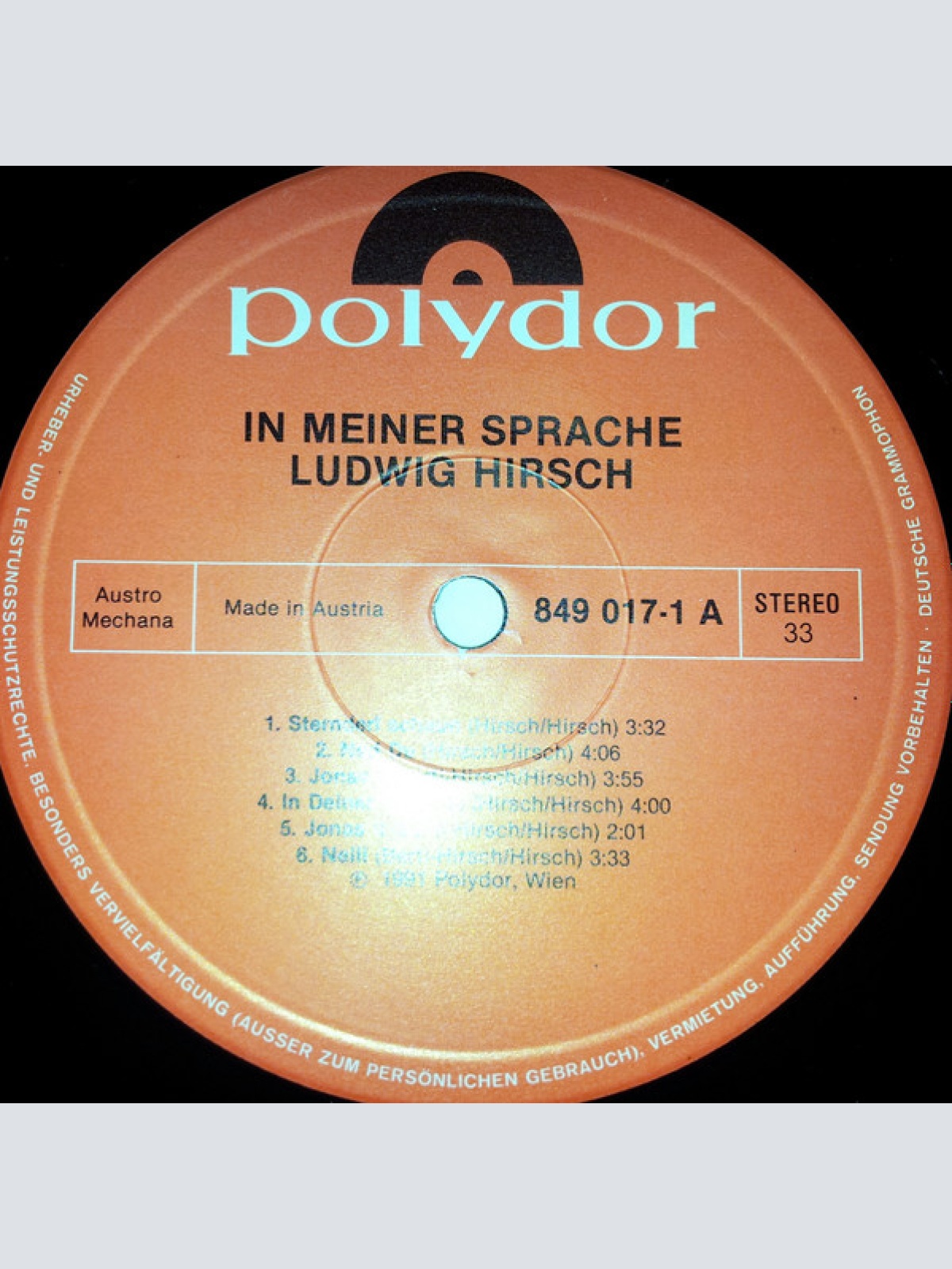 Vinyl / Ludwig Hirsch - In Meiner Sprache