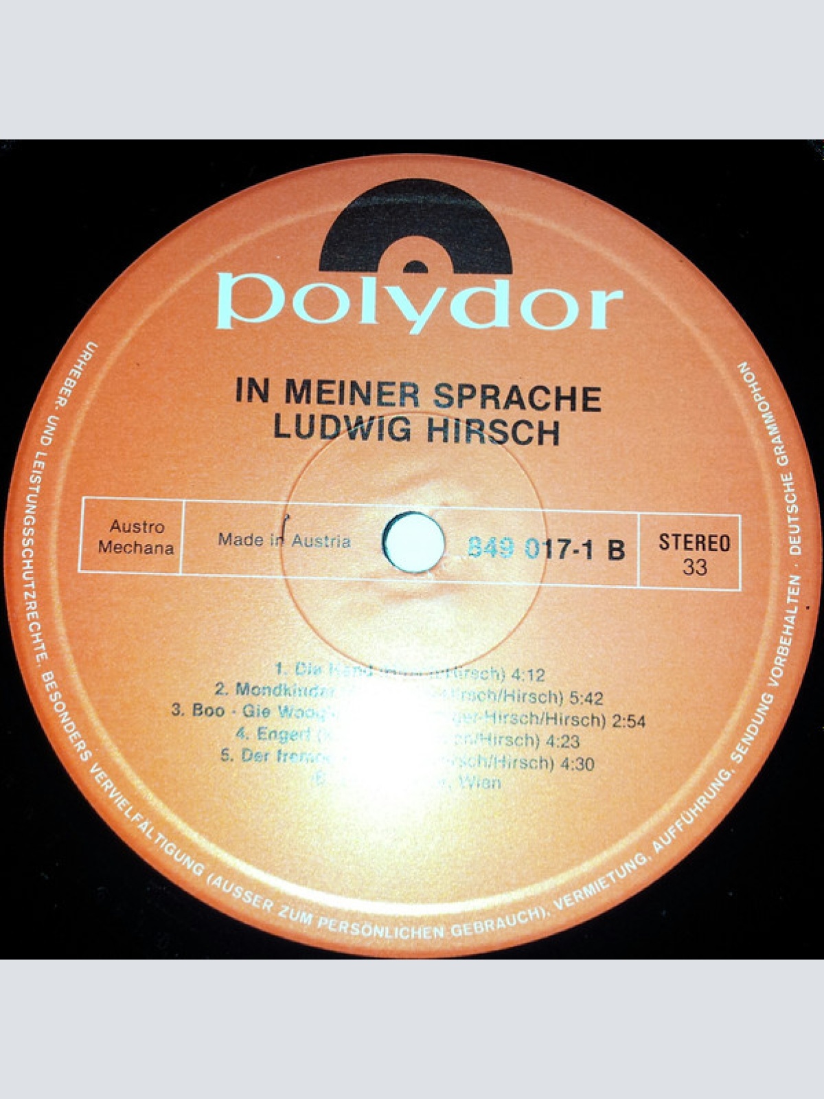 Vinyl / Ludwig Hirsch - In Meiner Sprache