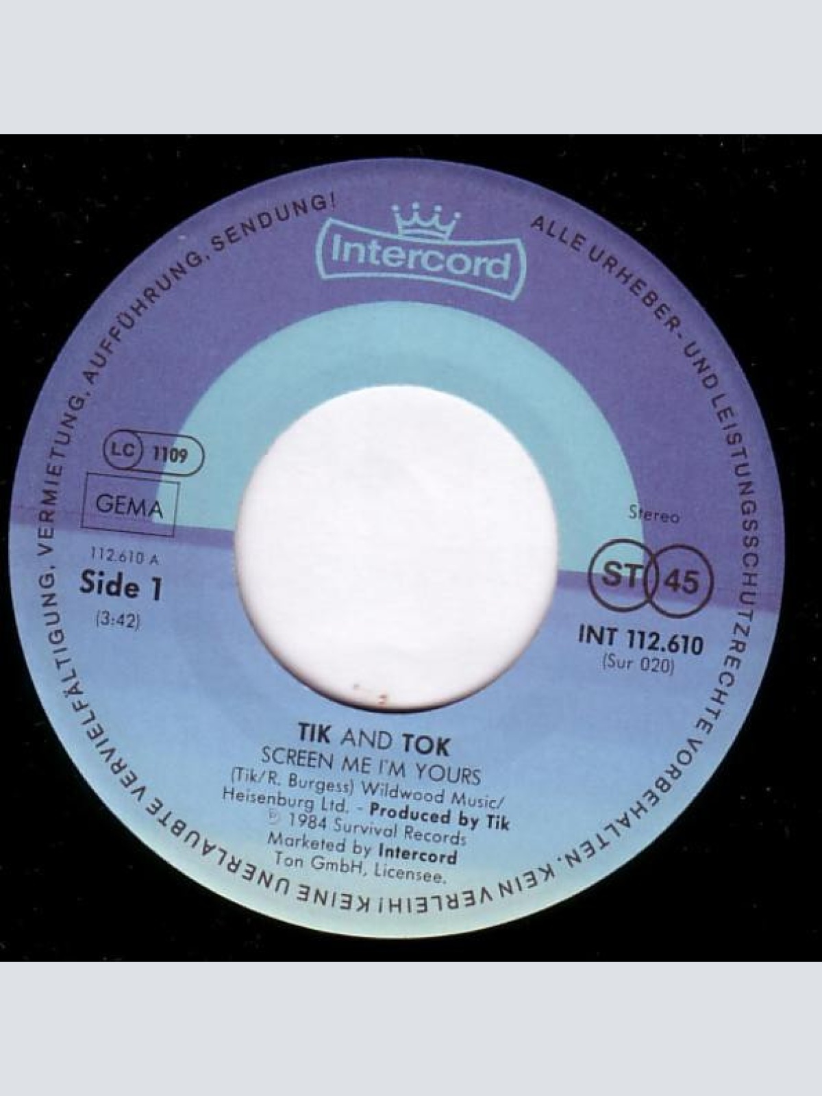 Vinyl / Tik And Tok* - Screen Me I'm Yours